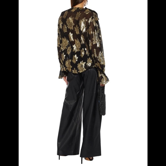 2X “HOST PICK” IRO Metallic Puff Sleeve Blouse - Picture 3 of 11